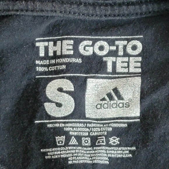 Adidas T-Shirt Mens Small Black Amplifier Logo Camo Short Sleeve The Go To Tee - Picture 8 of 9